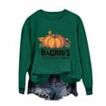 thumbnail image 3 of Aboser HAGRID'S Pumpkin Farm Sweatshirts for Women Oversized Casual Long Sleeve Pullover Shirts Retro Thanksgiving Holiday Tops Fall Fleece Crewneck Sweatshirt Y2k Clothes Army Green L, 3 of 4