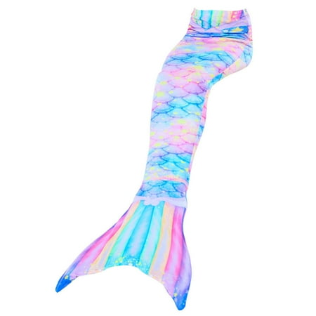WAYUTE Children Fish Tail Swimwear Gradient Tie Dye 2025 Spring Summer Swimsuit Vacation Spa Beachwear / Pink / 4-5 Years