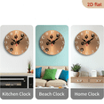thumbnail image 4 of 2D Flat, 1pc 10Inch Rustic Farmhouse Paw Print Wooden Wall Clock with Silent Quartz Movement, AA Battery Operated (Not Included), 2D Flat Design for Kitchen, Bedroom, Living Room, or Office Decor,, 4 of 7