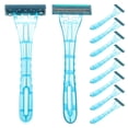 thumbnail image 1 of 20 maquinillas de afeitar desechables de acero inoxidable para hombres y mujeres, cómodas y multiusos, 1 of 7