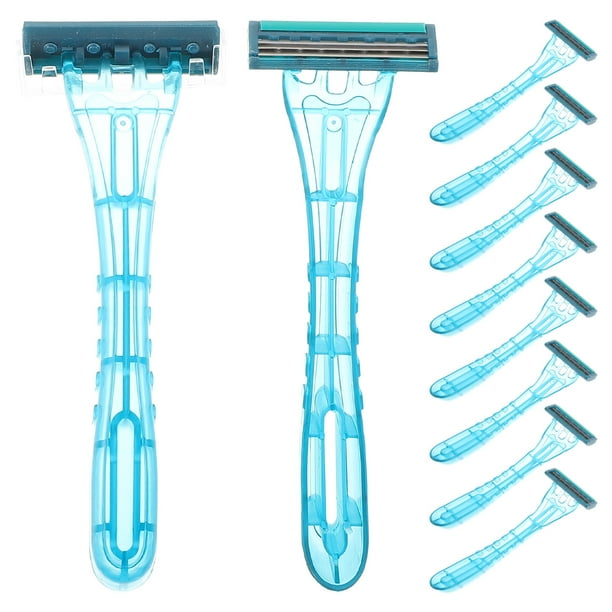 20 maquinillas de afeitar desechables de acero inoxidable para hombres y mujeres, cómodas y multiusos