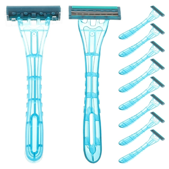20 maquinillas de afeitar desechables de acero inoxidable para hombres y mujeres, cómodas y multiusos