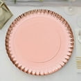 thumbnail image 1 of HLONK Lot de 10 - Assiettes de Charge en Carton Rose Doré/rose de 13” Jetables, Plateau de Service Rond avec Rebords Festonnés - 1100 G/m2 pour Réceptions de Mariage, Banquets, Événements Traités, 1 of 11