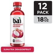 Bai Gluten-Free, Sumatra Dragonfruit, Antioxidant Infused Drink, 18 Fl Oz, 12 Pack Bottles