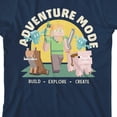 thumbnail image 7 of Bioworld Minecraft Alex, Fox, & Pig Adventure Mode Youth Navy Blue Short Sleeve Crew Neck Tee-Small, 7 of 7