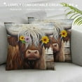 thumbnail image 3 of GOSMITH  Highland Cow Art Throw Pillow Cover  Farmhouse Throw Pillow Cover Decor Vintage Country Farmhouse Art for Gifts and Home Decor Throw Pillow Cover, 3 of 5