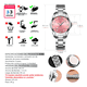 thumbnail image 2 of Reloj Mujer Acero Inoxidable Elegante Metal Contra Agua Eo Safe Impors Blanco Rosa, 2 of 5