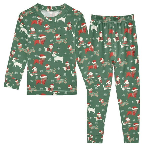 Pajama Dog Christmas Snowflake Cute Comfortable Cotton Two-piece Pajama Set