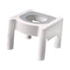 thumbnail image 2 of Taburete de inodoro en cuclillas para personas mayores, silla móvil para baño, panel liso con Techo blando de PU blanco, 2 of 9