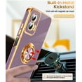 thumbnail image 5 of LeYi Case For Moto G Power 5G 2024: 2pcs Tempered Glass Screen Protector And 360° Rotatable Magnetic Stand, Rose Gold Plated Edge，Purple, 5 of 8