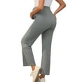 thumbnail image 3 of INSPIRE CHIC Women Maternity Lounge Pants Over Belly Wide Leg Casual  High Waisted Lounge Pants With Pockets Light Grey Large, 3 of 6