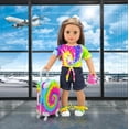 thumbnail image 5 of ZITA ELEMENT American 18 inch Doll Suitcase Travel Play Set 23Pcs - Including Clothes, Shoes, Backpack, Camera & other Accessories, 5 of 8