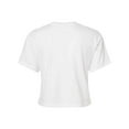 thumbnail image 6 of Women's Ideal Crop Top Round Neck Short Sleeve T-Shirt, White, X-Large, 6 of 8