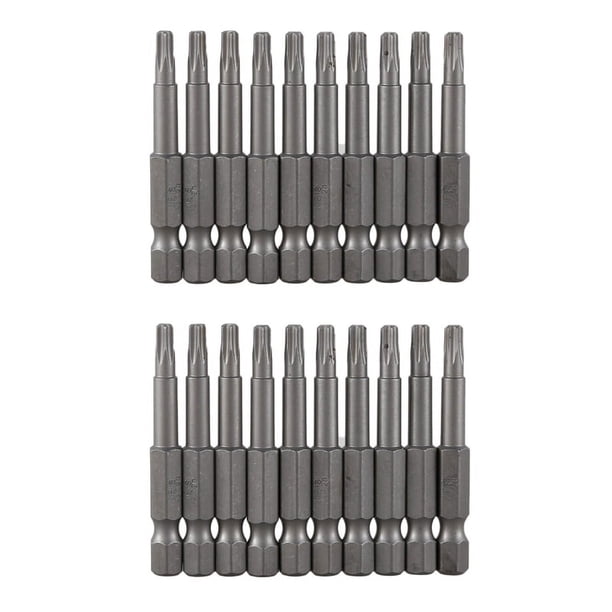 20 Piezas Punta de Destornillador de Torx de T20 Magnetica de 4 mm Vastago de de 6.3 mm Hexagonal