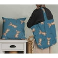 thumbnail image 5 of Soimoi Blue Georgette Viscose Fabric Footprints & Mouse Kids Decor Fabric Printed Yard 44 Inch Wide, 5 of 5