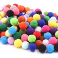 thumbnail image 2 of 100-500 piezas de bolas de pompones suaves de poliéster multicolor opcionales para manualidades, juguetes para niños, accesorios, suministros para manualidades DIY, 2 of 5