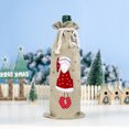thumbnail image 4 of RV Juego de 2 uds de botellas de Ángel de Navidad bordadas de lino decorativas navideñas, juego creativo de champán y vino para la boca, 33*13cm, 4 of 5