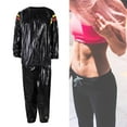 thumbnail image 1 of Fitness Sauna Suit Training Sweat Suit Pantalones para correr Camisa Chándal unisex M Negro Cola Traje de sauna de fitness, 1 of 8