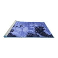 thumbnail image 2 of Ahgly Company Machine Washable Indoor Rectangle Abstract Blue Contemporary Area Rugs, 7' x 9', 2 of 4