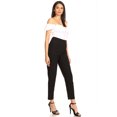 thumbnail image 3 of Women's Slim Solid Straight Fit Business Work Dressy Capri Pant Trouser Slacks, 3 of 5