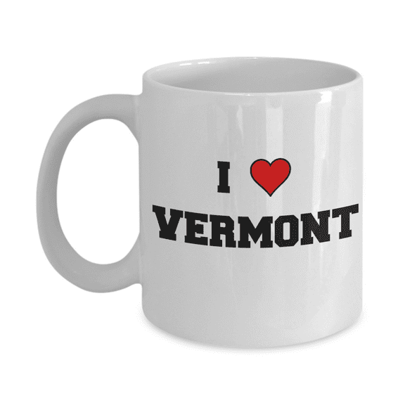 Vermont Tea Coffee Mugs,I Love Vermont USA States Ceramic Coffee Mug Tea Cup Gifts Mugs 11 oz