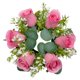 thumbnail image 4 of Anillo de vela de pilar, corona Artificial, corona verde, corona decorativa bohemia para centros de mesa, decoración para sala de estar y hogar Rosa oscuro, 4 of 10