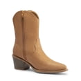 thumbnail image 2 of Women Cowboy Boots Pointed Toe Chunky Heel Western Cowgirl Boots with Side Zipper Pull On Stitched Ankle Boots for Casual Riding or Fashion, 2 of 5