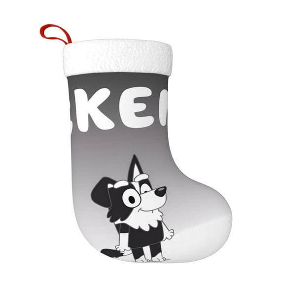 Saiise Bluey Print 17.7 Inches Christmas Stockings,Large Stockings for for Christmas Xmas Tree Holiday Fireplace Family Decor Gifts