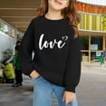 thumbnail image 2 of YunPes Oversized Sweatshirt for Girls Cute Heart Print Pullover Tops Teen Girls School Fashion Crewneck Tops Kids Birthday Outfits, 2 of 6
