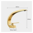thumbnail image 6 of Basin Faucet Gold Bathroom Mixer Tap Rose Gold Wash Faucet Nickel Lavotory Faucet Brass Hot and Cold Waterfall Faucet ,Easy to Use, 6 of 7