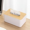 thumbnail image 7 of Wood Tissue Box Cover | Rectangular Bathroom & Bedroom Organizer | White Wooden Nightstand & Desk Holder | 1-Piece Countertop Decor, 7 of 7