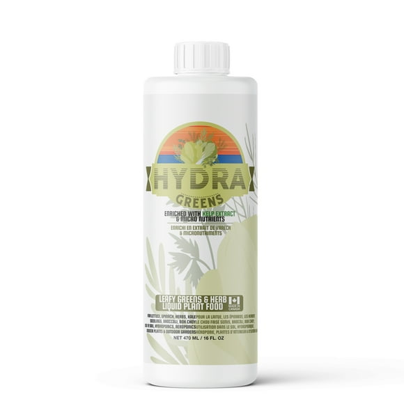 HydraGreens Plant Fertilizer with Kelp - All Purpose Vegetative Growth Liquid Plant Food - NPK 3-1-2, 16oz