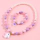 thumbnail image 2 of Pulsera divertida Accesorios versátiles para niñas Collar de cuentas morado rosa simple, 2 of 5