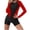 Red, variant on Naittoop Women's Long Sleeve Zip Up Rash Guard One Piece Swimsuits, Stretch UPF50  Beach Surfing Bathing Suits
