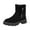 Black |#11, variant on Women's Fur-Lined Winter Ankle Boots, Suede Side Zip Combat Boot, Lug Sole Chunky Heel Fleece Warm Booties (Brown,37)