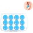 thumbnail image 1 of Bouchons d'Oreilles (Bleu), 6 Paires Bouchons d'Oreilles en Silicone Moulables Réutilisables pour Sommeil Réduction de Bruit Sommeil Natation Ronflement, 1 of 5