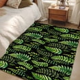 thumbnail image 4 of Spring Leaves Area Rugs 2.7'x5', Washable Small Throw Rugs for Kitchen Bedroom, Pastoral Garden Botanical Black Indoor Outdoor Rug Non-Slip Low Pile Carpet Runner Reversible Floor Mats, 4 of 8