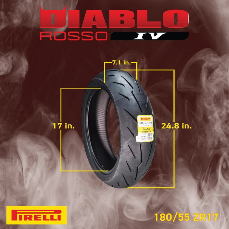 Pirelli Diablo Rosso IV Motorcycle Tires, 120/70ZR17 Front, 180