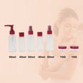 thumbnail image 2 of Unique Bargains 7 Pcs Travel Size Toiletries Bottles Containers Leakproof Squeezable Refillable Travel Container Set Rose Red, 2 of 5