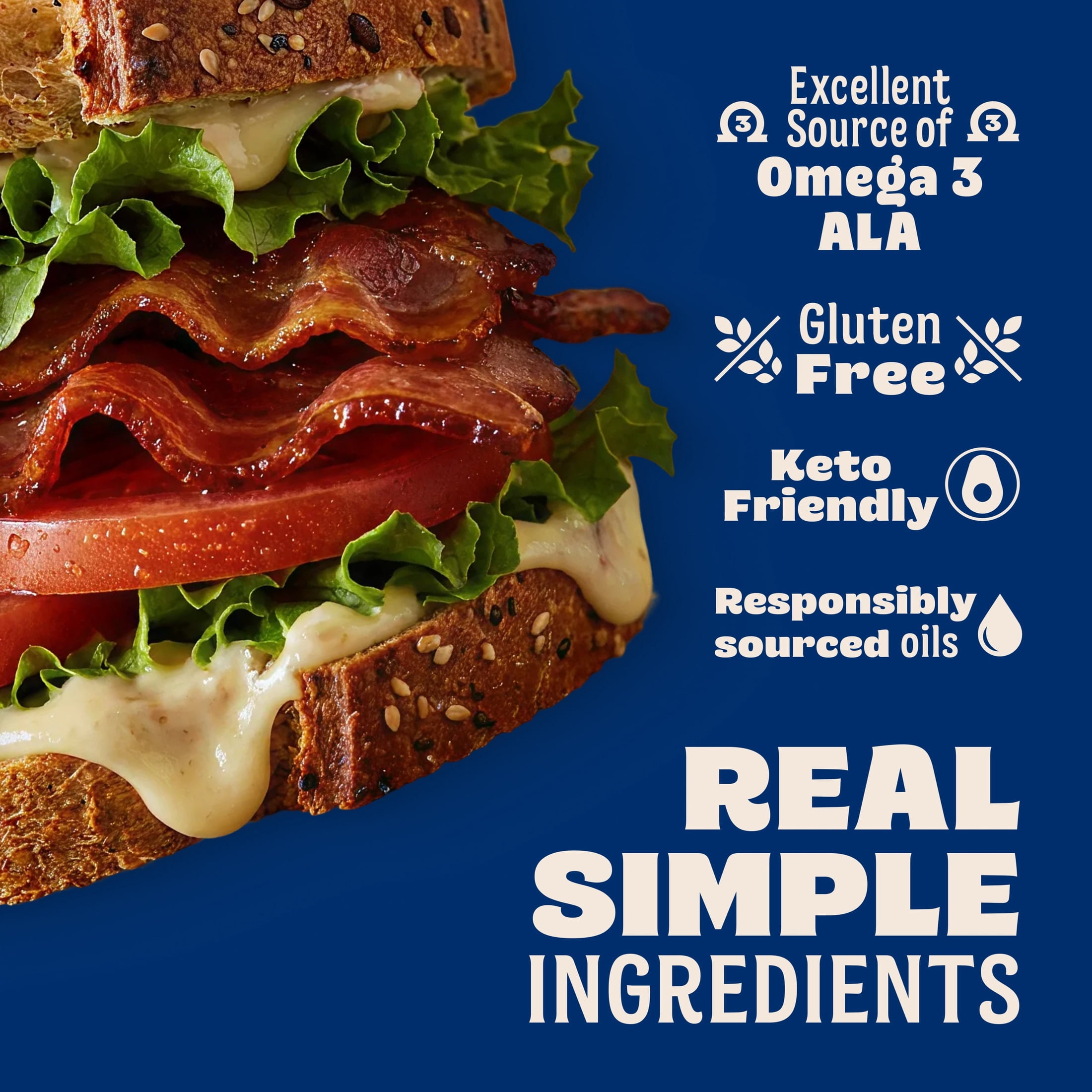 Hellmann's Real Mayonnaise For A Creamy Sandwich Spread Or Condiment Classic, Made with Real Simple Ingredients ,15 fl oz