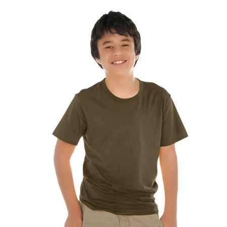 Kavio Youth Crew Neck Short Sleeve Tee YJC0263 - Army Green - (Best Makeup For Dark Blue Eyes)