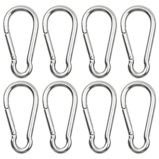 0.9x 0.3 Stainless Steel Lanyard Snap Spring Clips Hooks Silver Tone  100pcs