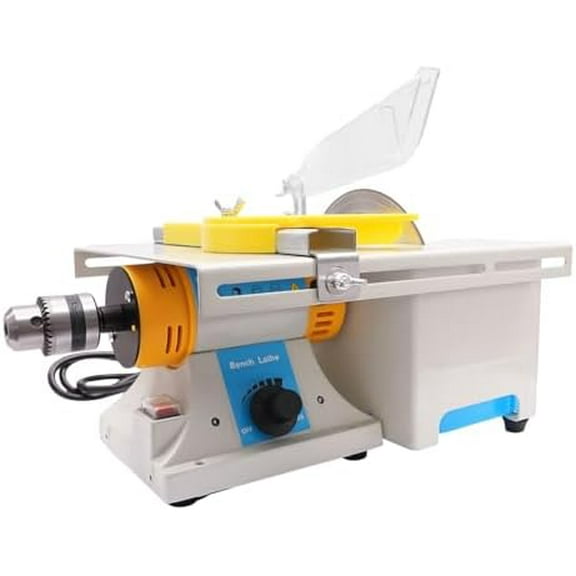 750W Mini Table Saw Bench Polisher 110V Lapidary Jewelry Rock Cutter Adjustable Speed 1000-10000rpm Bench Grinder Sander with a 6-Inch 2 Saw Blades$$Tools & Hardware Other