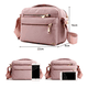 thumbnail image 3 of Bolso  Lab.G Bandolera Pequeño Y Sencillo Con Cremallera Para Mujer Rosa, 3 of 5
