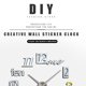 thumbnail image 5 of Reloj de pared digital de bajo ruido de bricolaje Reloj colgante a prueba de herrumbre de metal para sala de estar Oficina sidaley HA001632-02B, 5 of 6