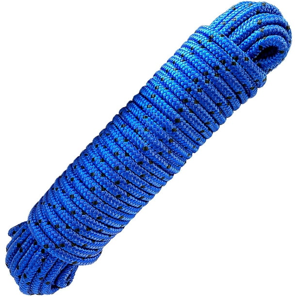 Green Home Polypropylene rope Blue rope 8 mm x 20 m Blue/Black - breaking  load: 700 Kg