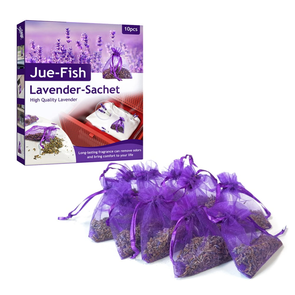 Lavender Flower Buds Sachets - 18 Packs 100% Natural Dried Lavender Flowers  for Home Fragrance Drawers Freshener 
