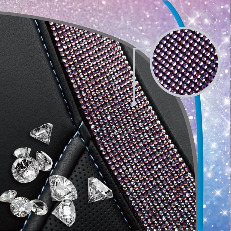 Auto Drive 2-Piece Blue Bling Crystal Rhinestone Seat Covers photo 4