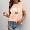 thumbnail image 4 of Karight Football Shirts for Women Game Day T Shirts Football Outfits Funny Graphic Tee Casual Short Sleeve Tee Shirts, 4 of 4