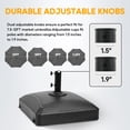 thumbnail image 3 of Base para sombrilla HealSmart, rellenable, 56,7 kg de capacidad, color negro, 3 of 4